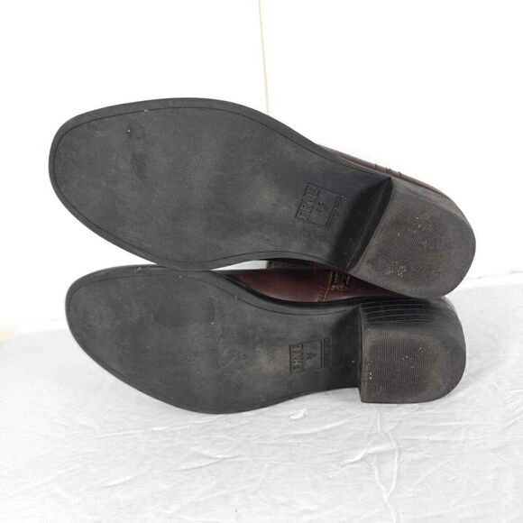 Frye Boys Big Kids Diana US 3,5 Brown Leather Studded Ankle Western Boots - Picture 14 of 14